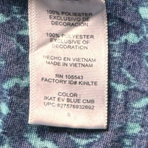 Daisy Fuentes Short Sleeve Blue Blouse Casual Stretchy Comfy Top Small - Picture 4 of 7